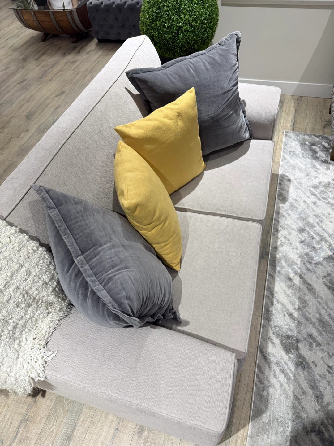 Modern Light Grey Sofa - photo 2