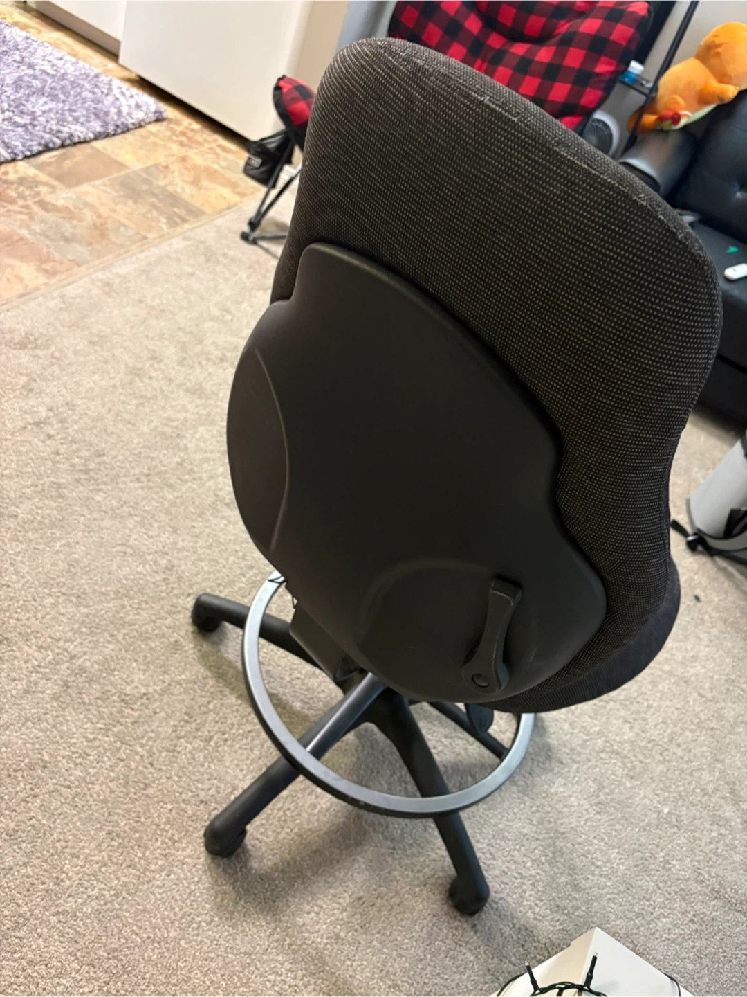 Black Task Chair with Footrest - photo 3