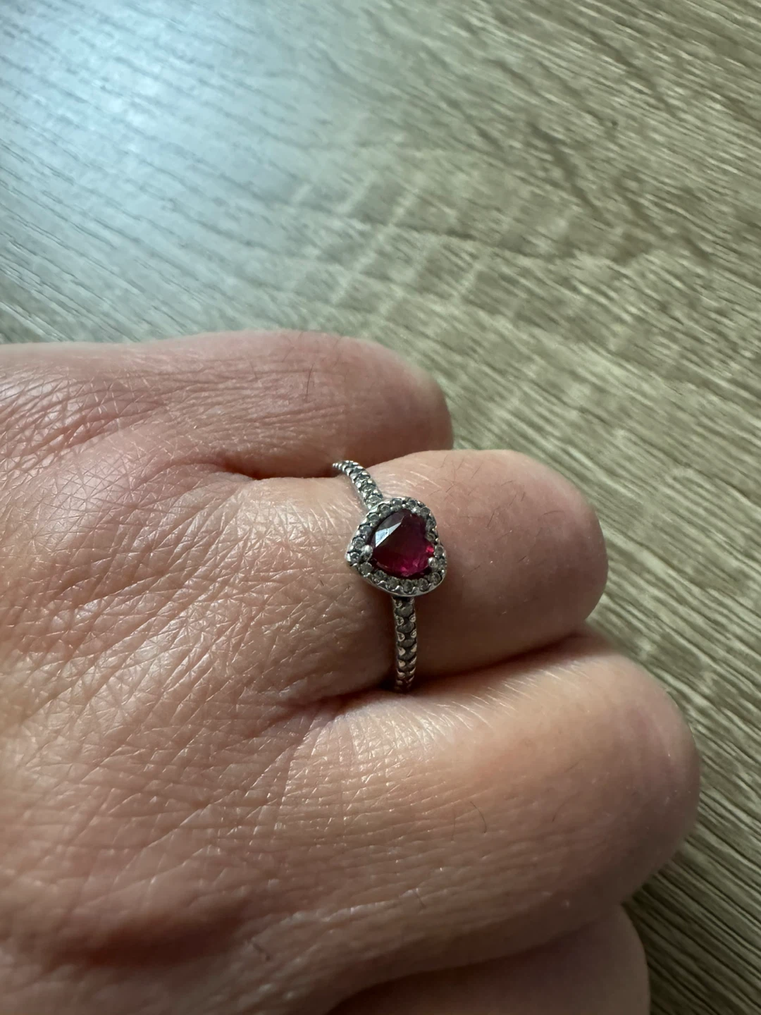 Pandora Sterling Silver Heart Ring Size 60