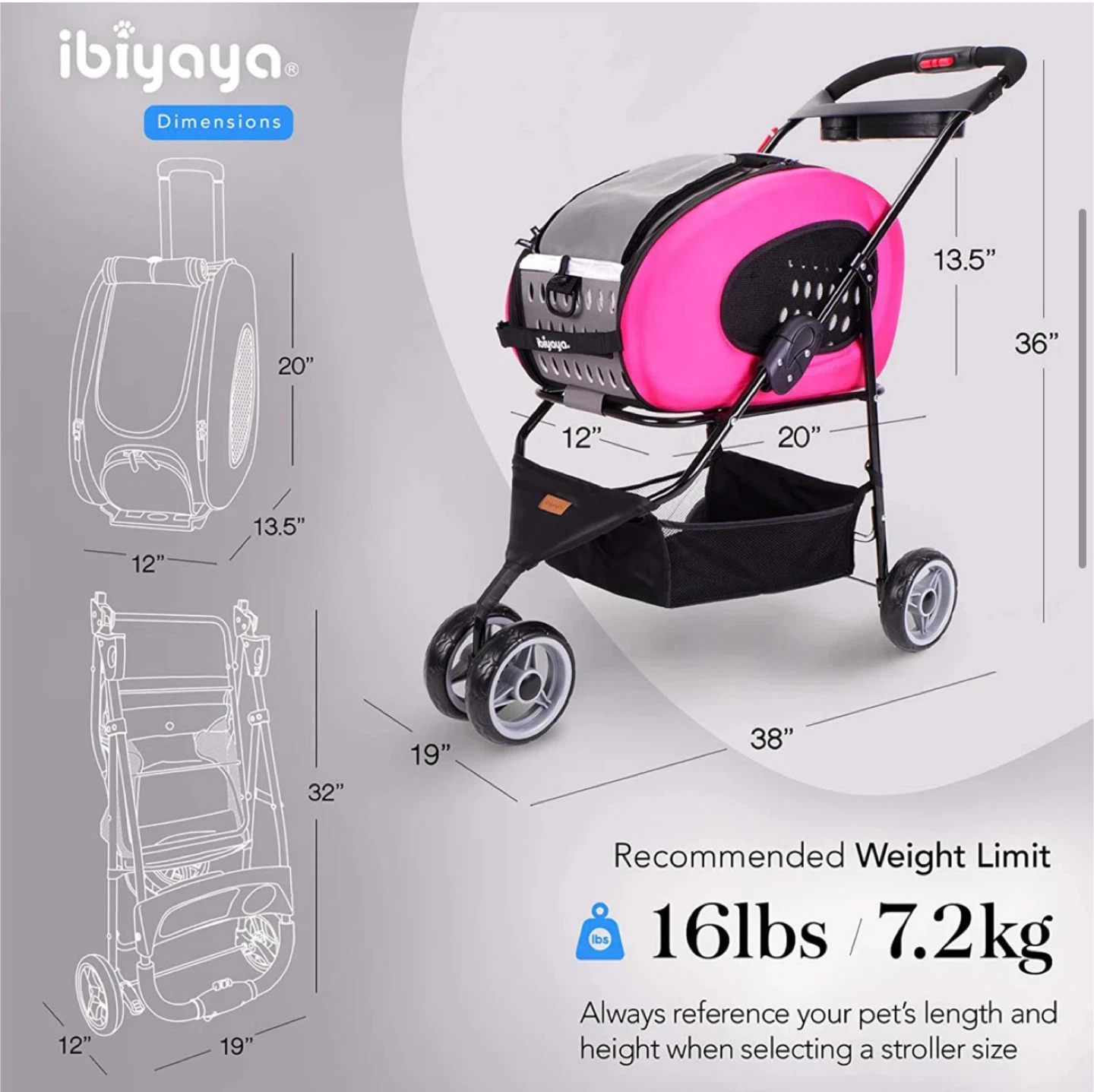 Ibiyaya 5-in-1 Pet Stroller - photo 2