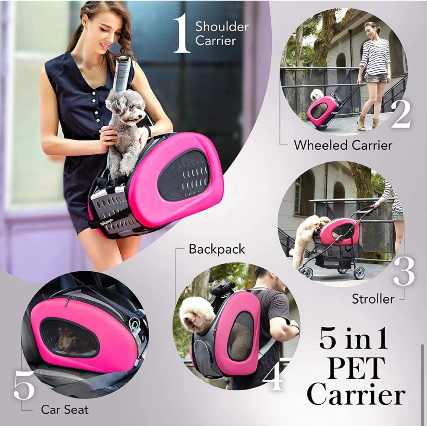 Ibiyaya 5-in-1 Pet Stroller - photo 5