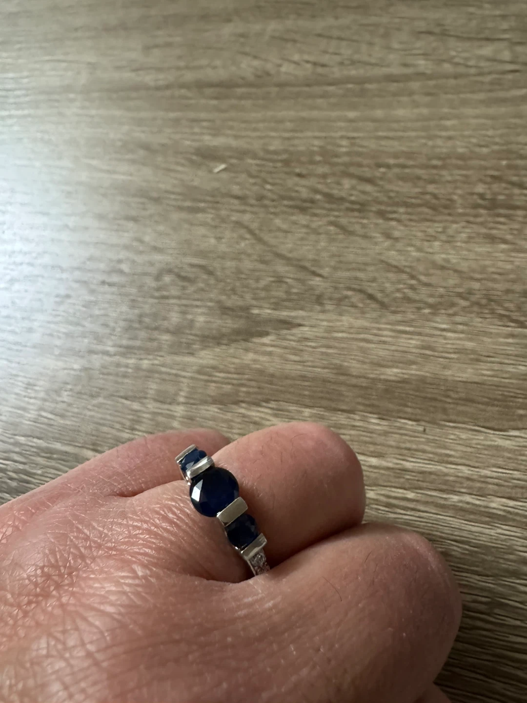 Sterling Silver Sapphire Ring Size 9 - photo 2