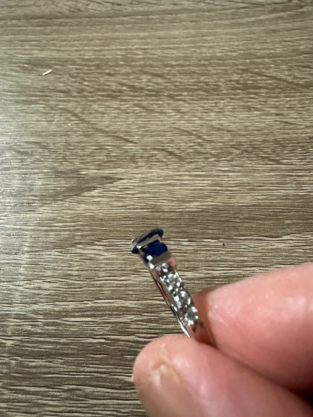 Sterling Silver Sapphire Ring Size 9 - photo 3