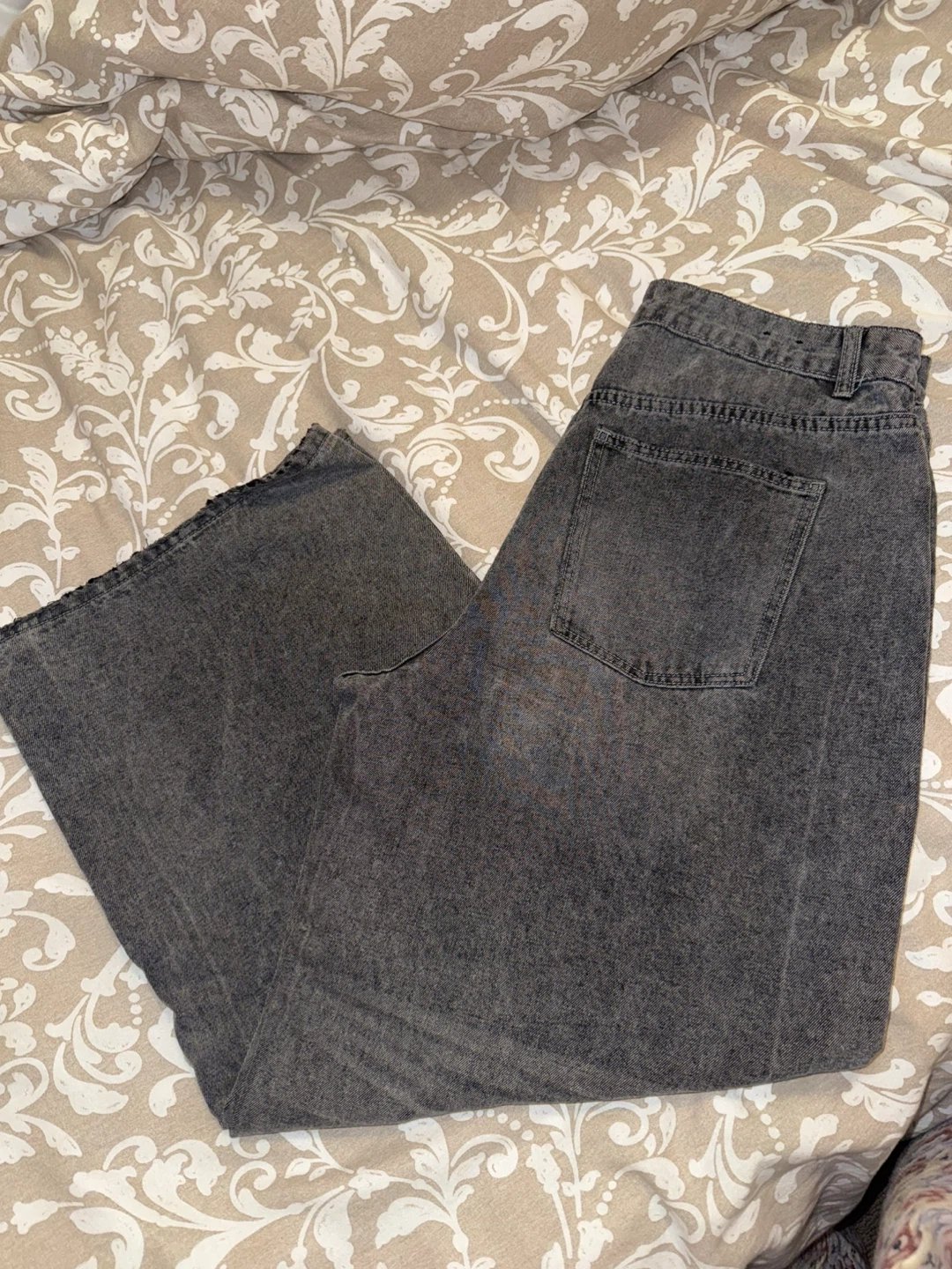 Washed Black Wide Leg Baggy Jeans