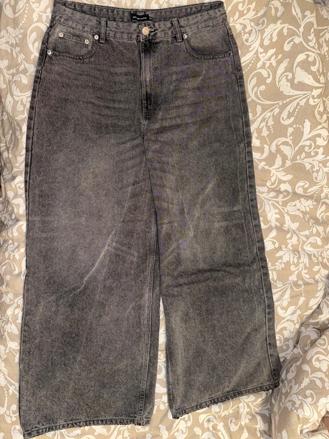 Washed Black Wide Leg Baggy Jeans - photo 2