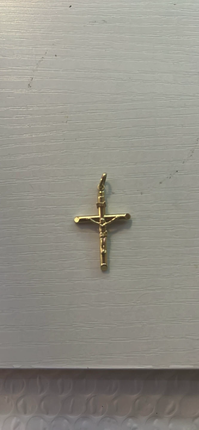 Gold cross pendant