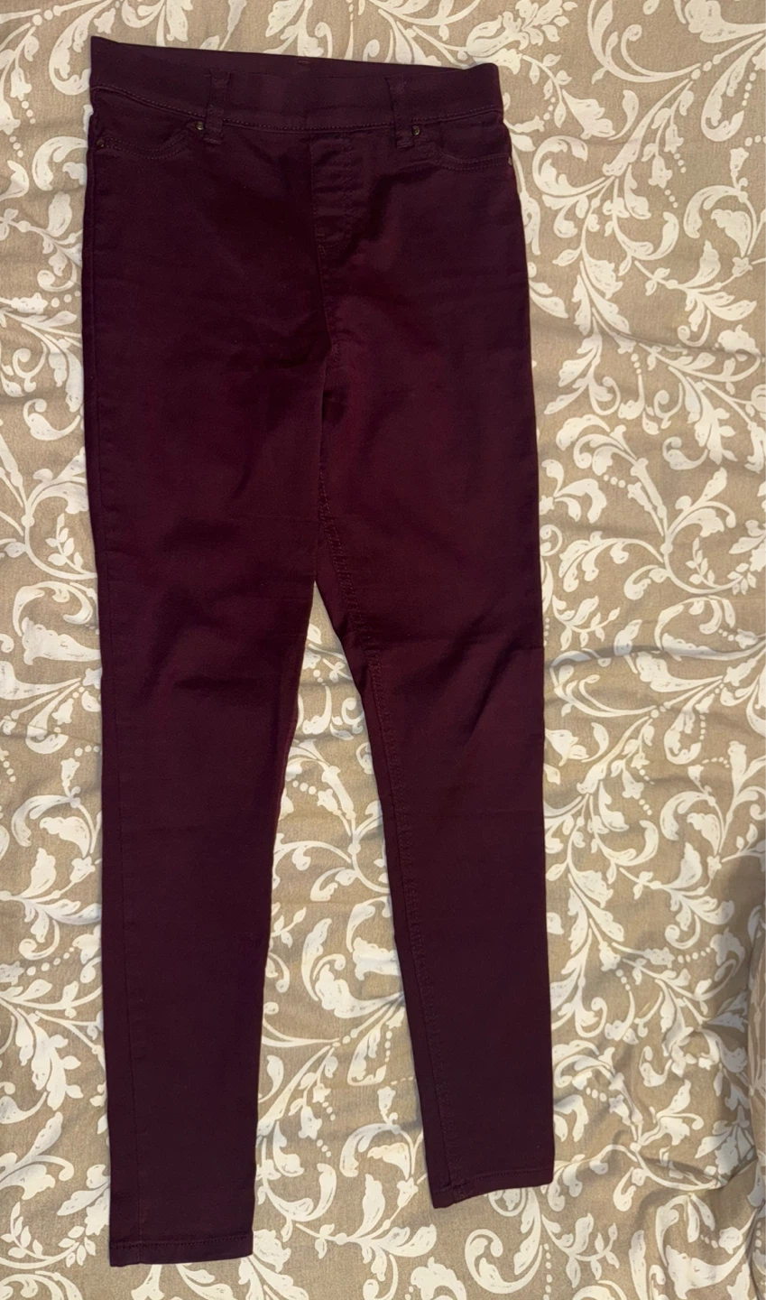 Women's Burgundy Skinny Jeans Size 6 - photo 2