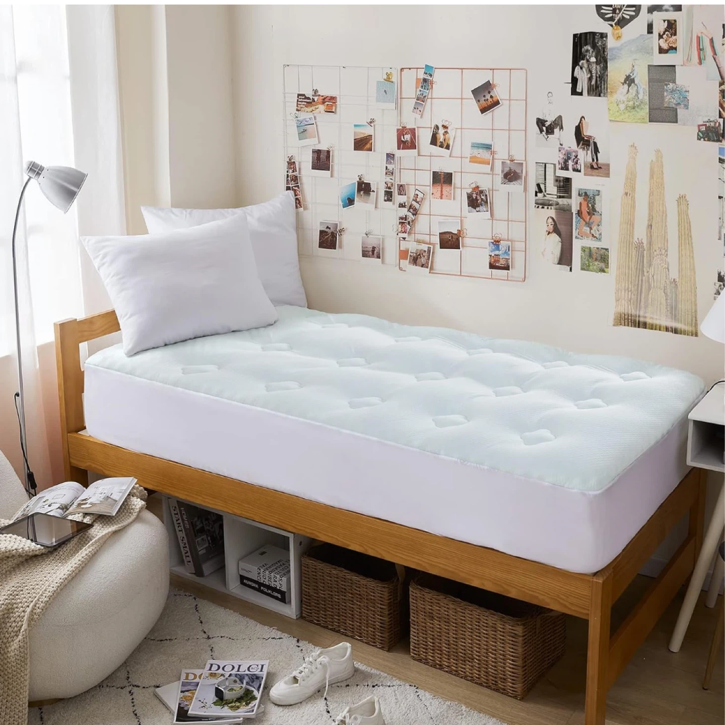 Multi-Layer Mattress Topper with Memory Foam and Bamboo Fibers