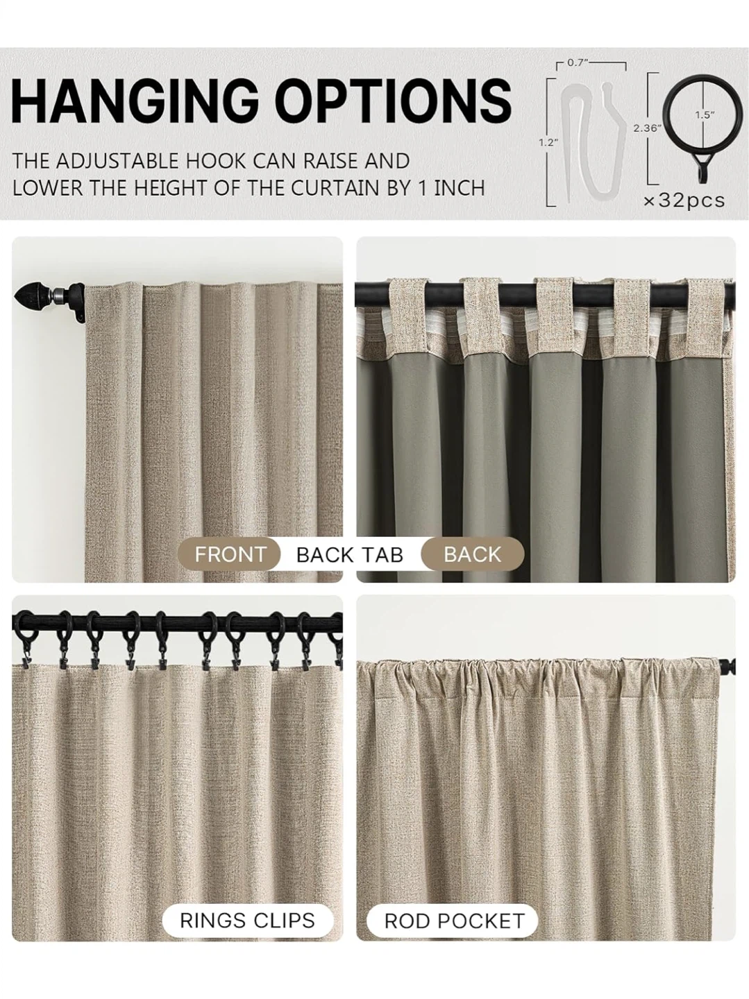 100% Blackout Thermal Curtains - photo 3