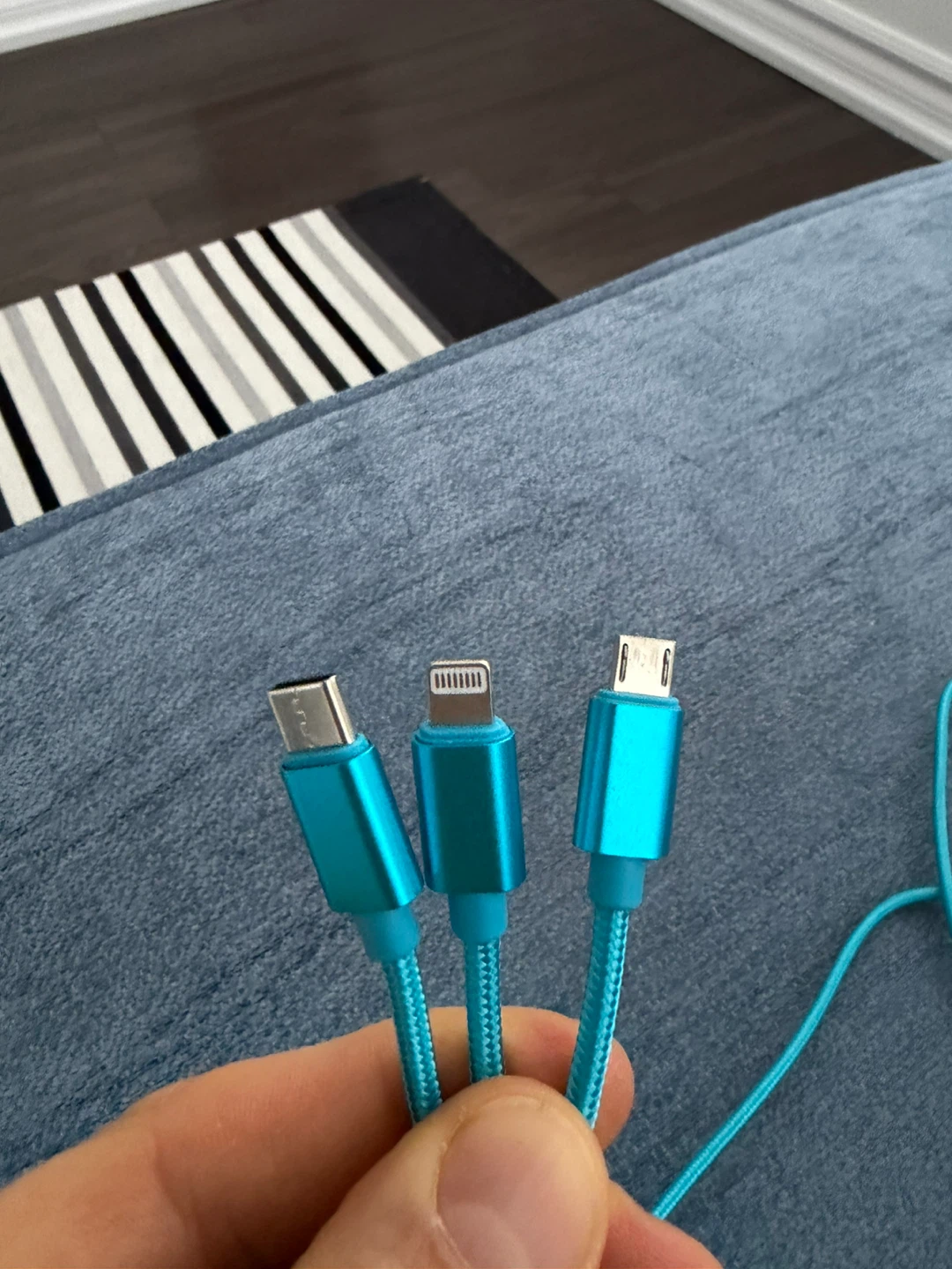 3-in-1 USB Charging Cable - USB-C, Lightning, Micro USB