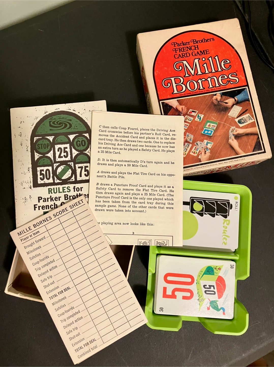 Parker Brothers French Card Game Mille Bornes - photo 2