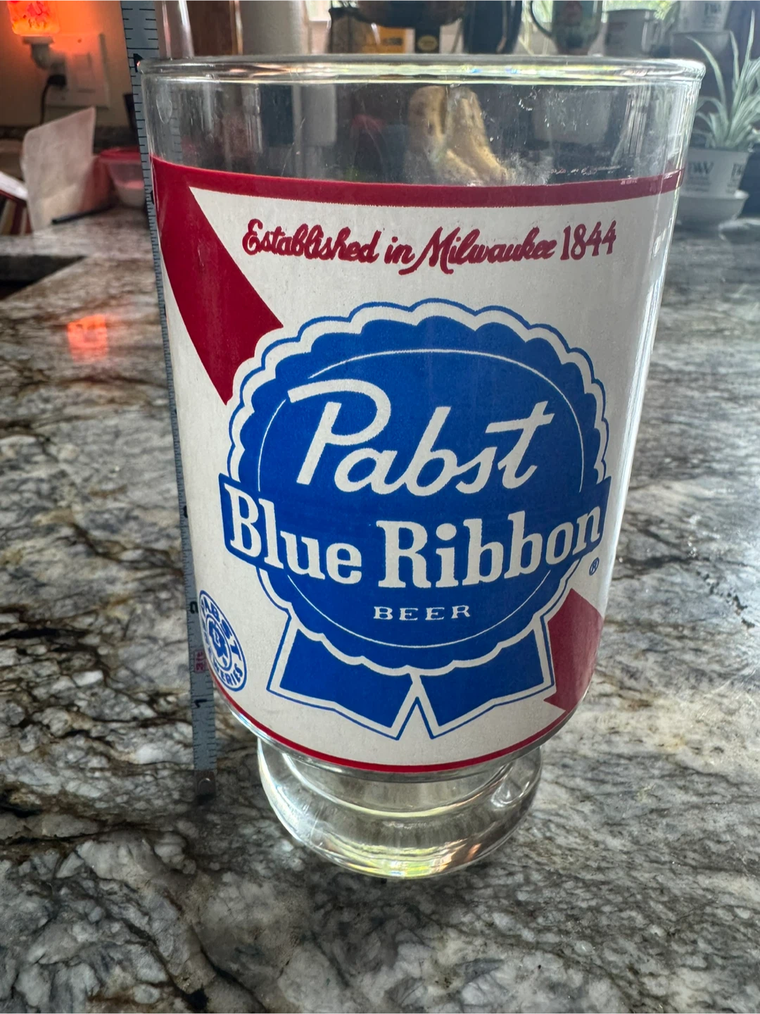 Pabst Blue Ribbon Beer Glass