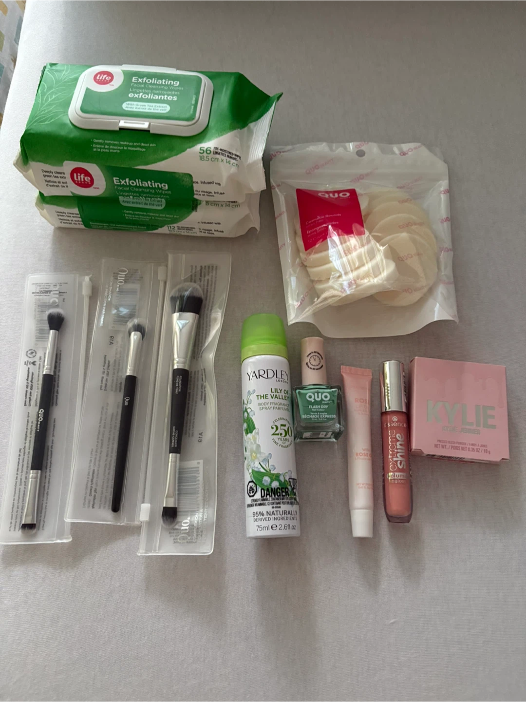 Makeup & Skincare Bundle: Quo, Kylie, Yardley, Essence, Life