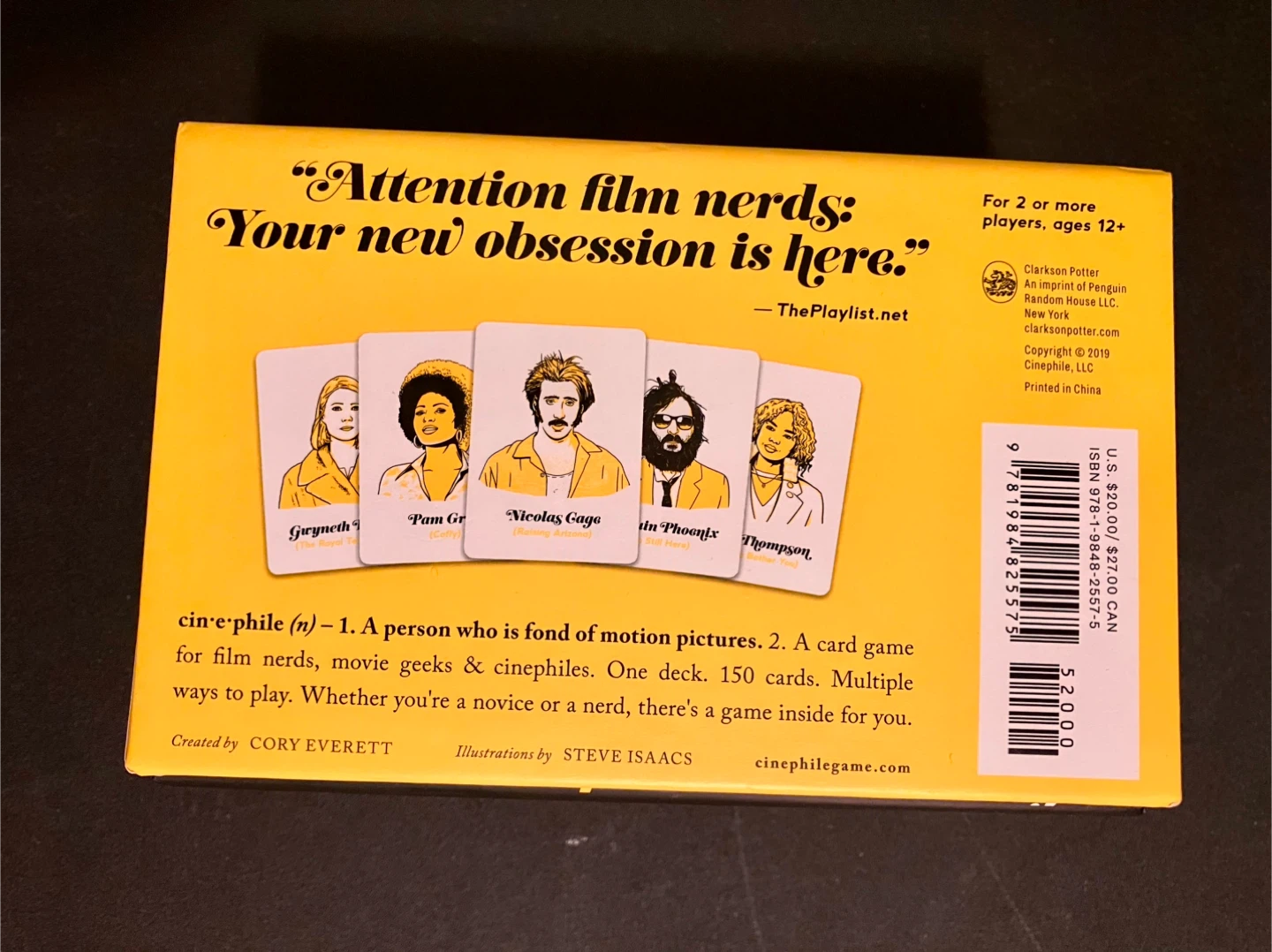 Cinephile: A Card Game by Cory Everett movie trivia party game - photo 3