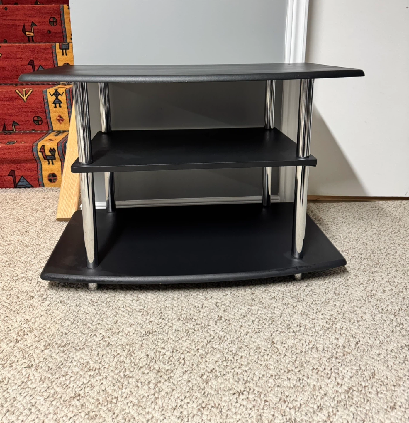 Black 3-Tier Media Console Stand