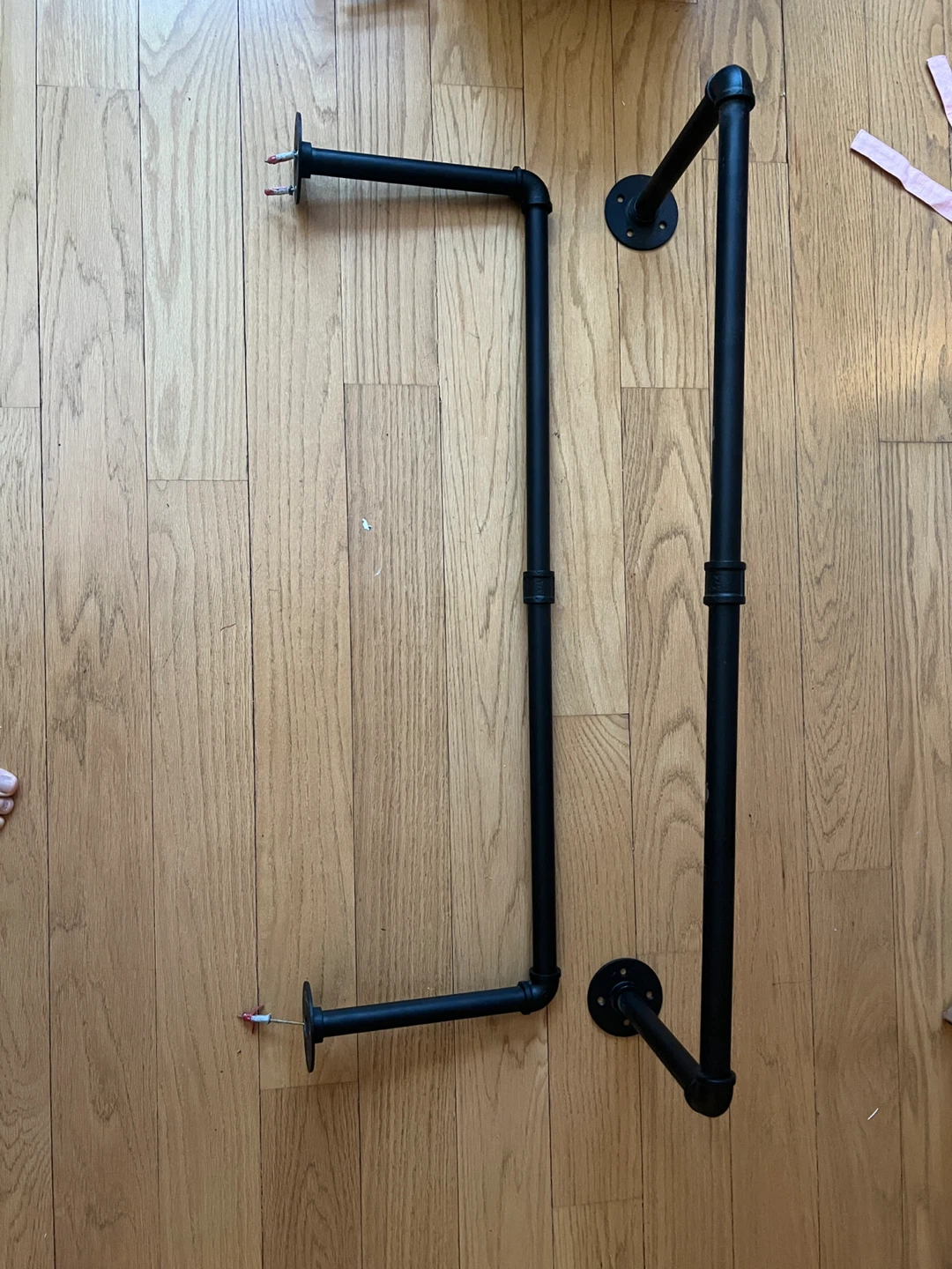 Heavy duty steampunk industrial wardrobe brackets
