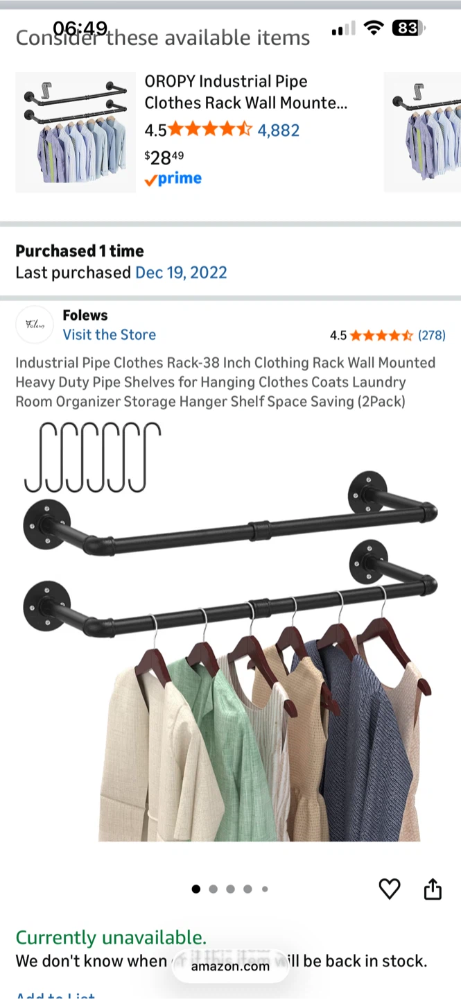 Heavy duty steampunk industrial wardrobe brackets - photo 4