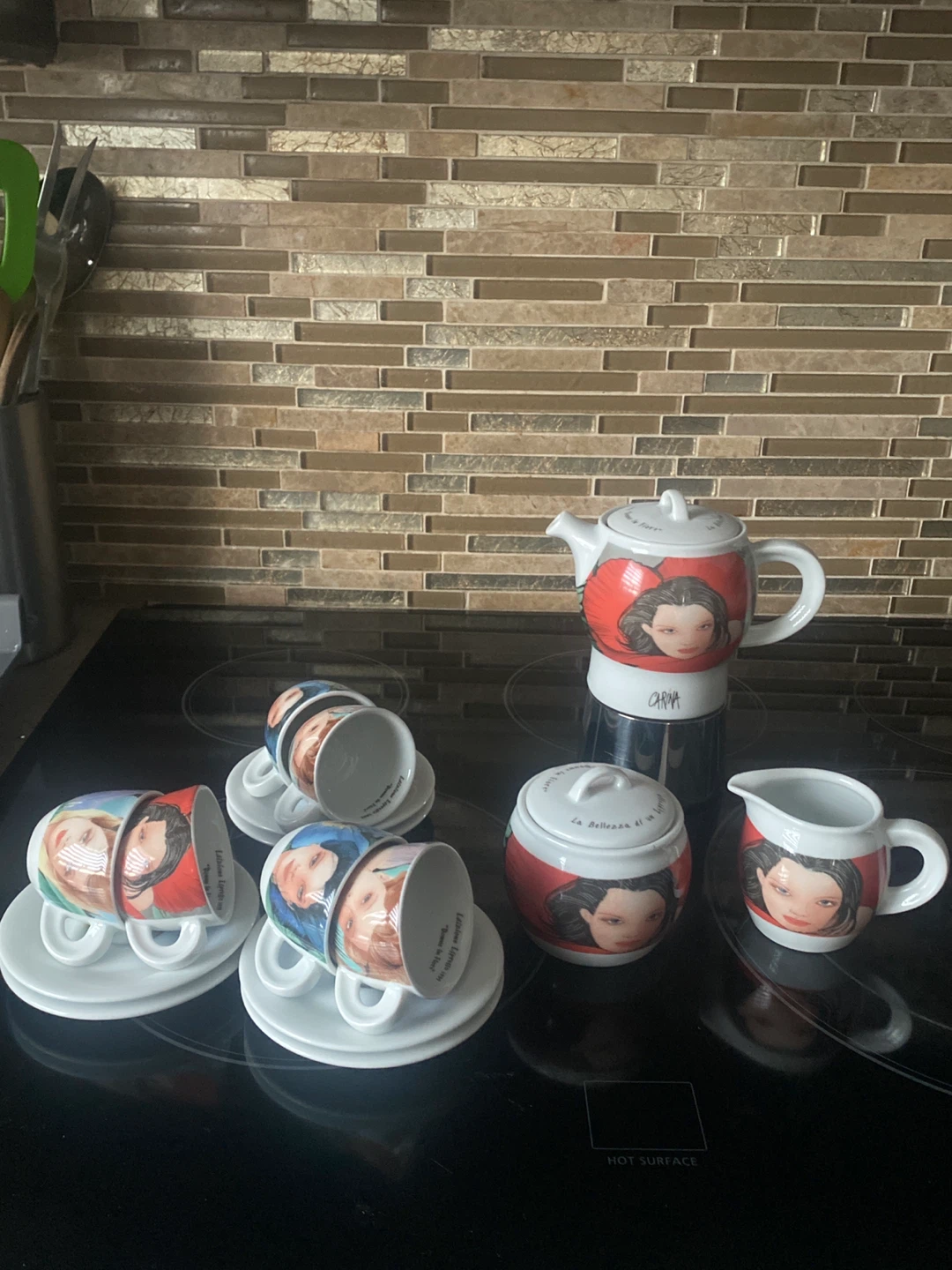 Capodimonte Porcelain Tea Set with Artwork - photo 2