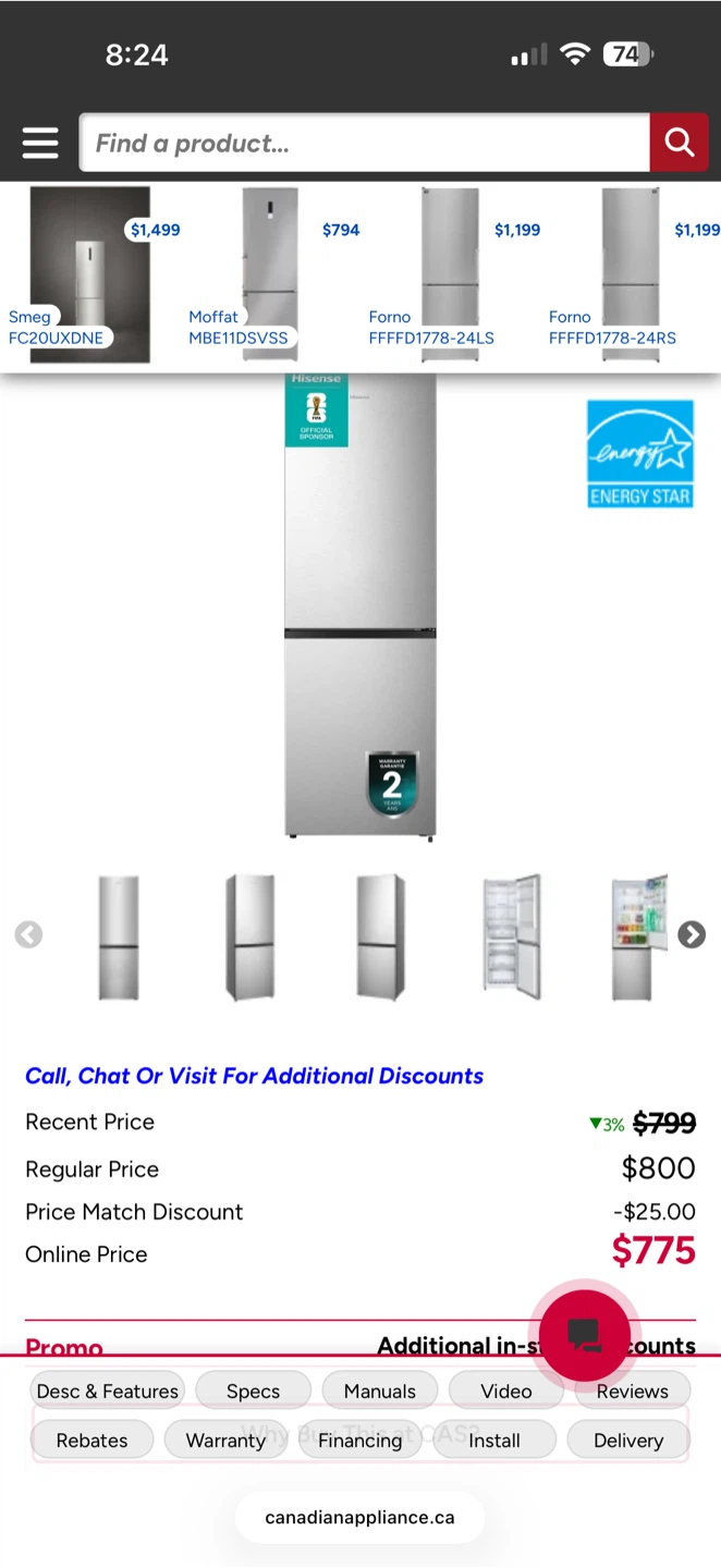 Bottom Freezer Refrigerator