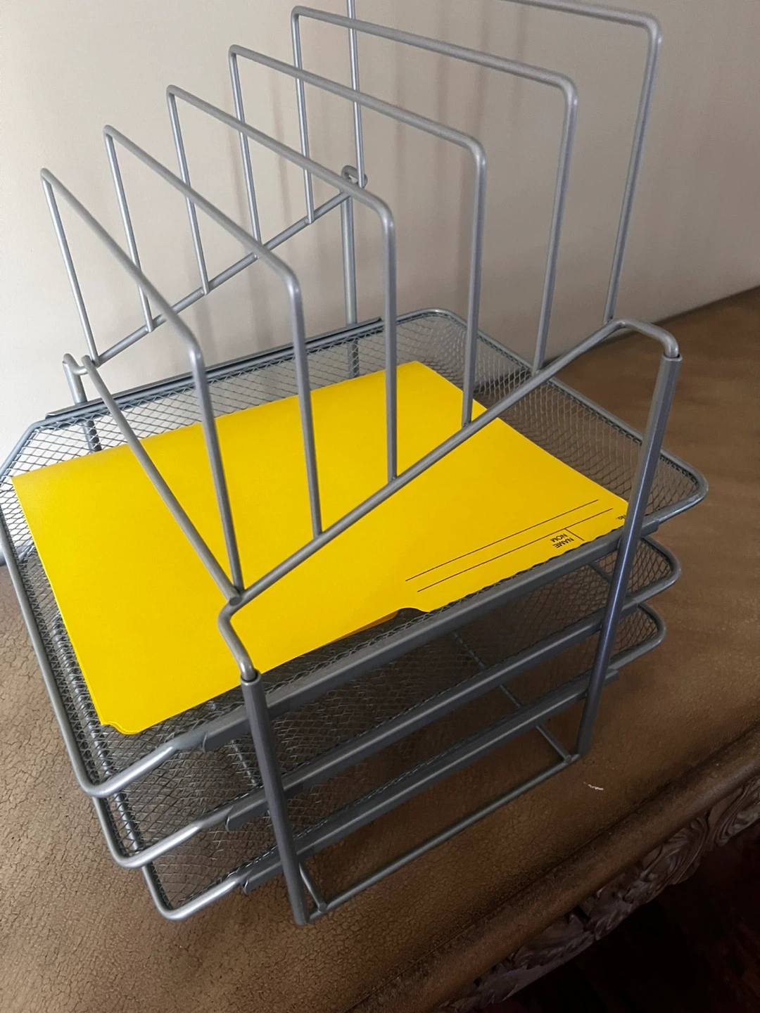 Metal 4-Tier Mesh Desk Organizer Tray
