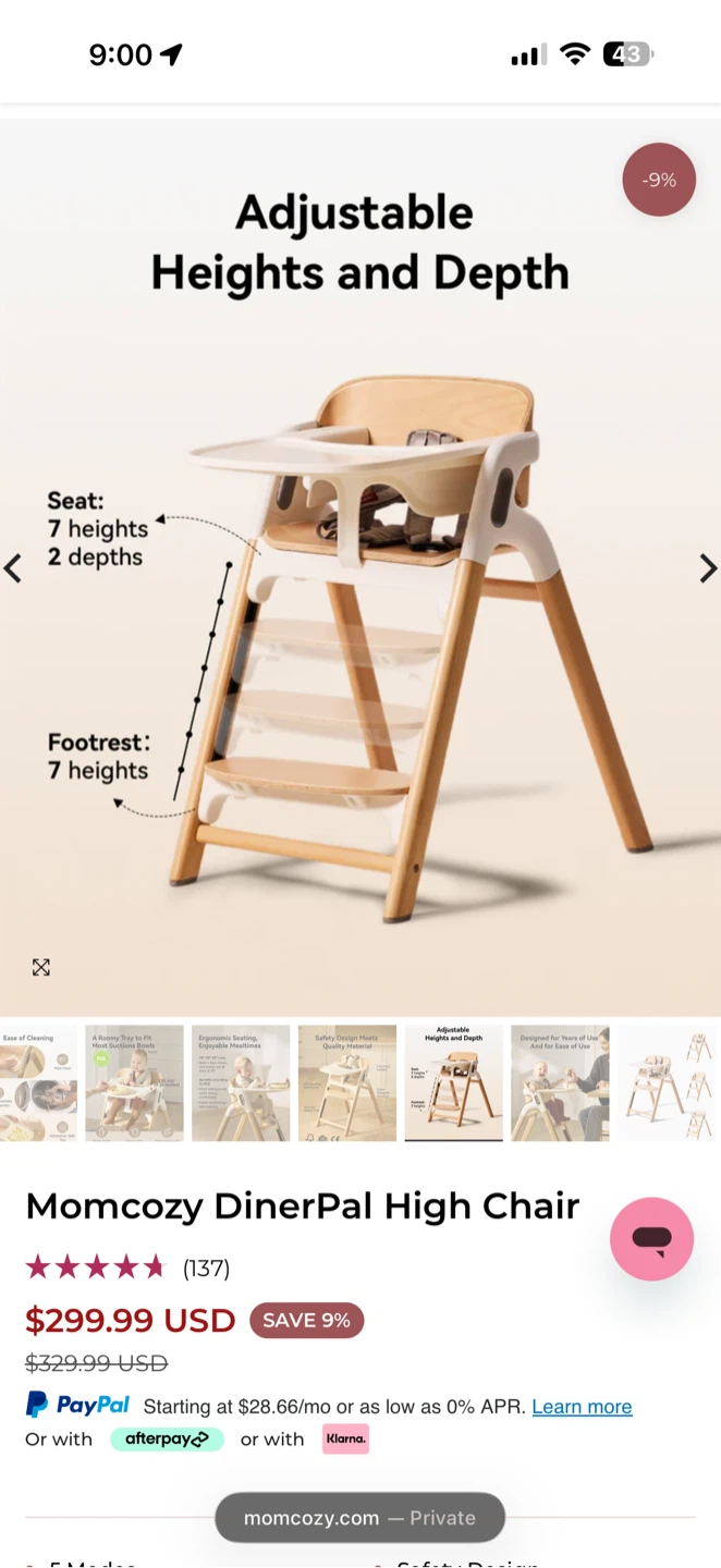 Momcozy DinerPal High Chair - photo 3
