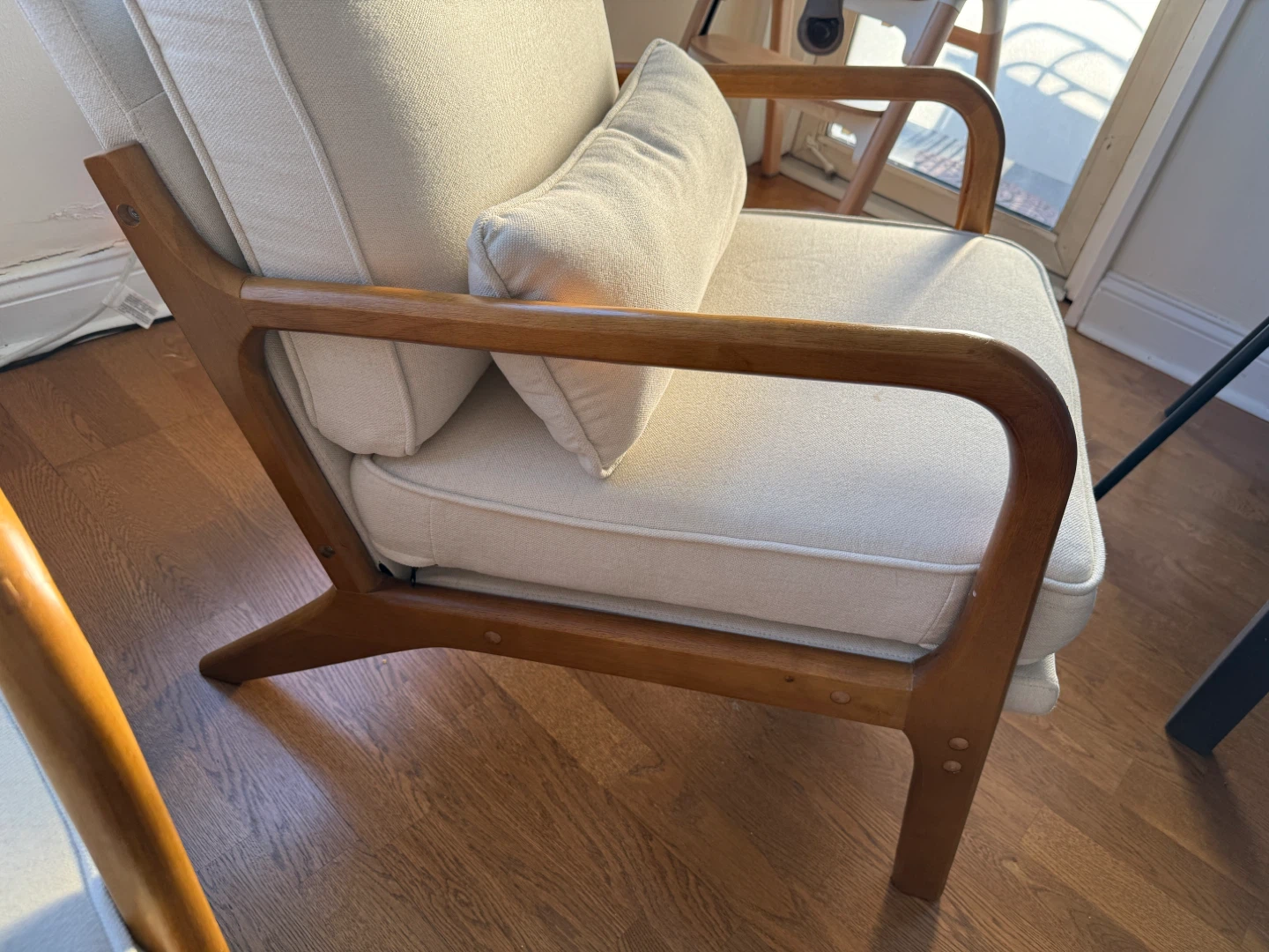 Midcentury Accent Chairs with Wood Frame (Set of 2) - photo 3