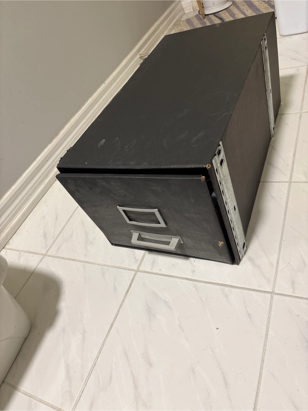 Black Metal Filing Cabinet Drawer - photo 3