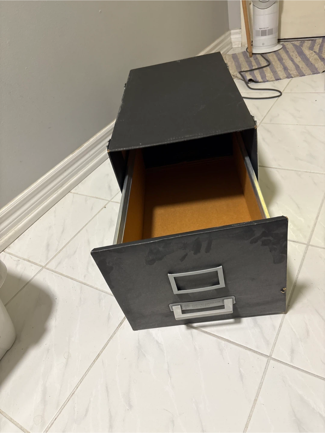 Black Metal Filing Cabinet Drawer - photo 2