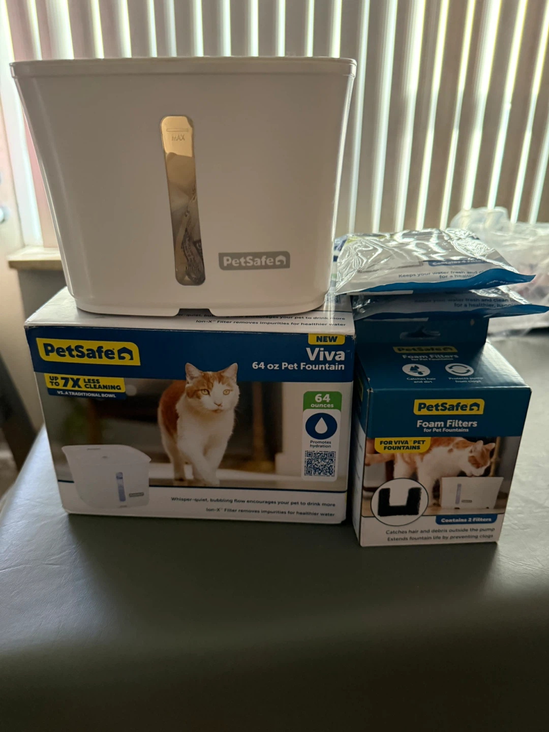 PetSafe Viva 64 oz Pet Water Fountain with Foam Filters