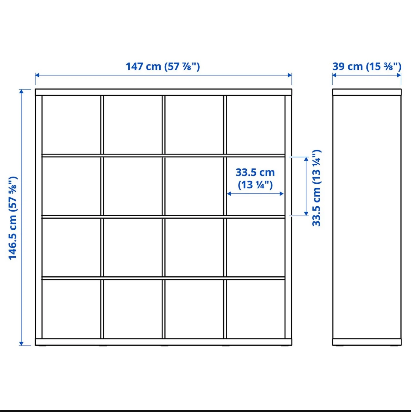IKEA KALLAX Shelf Unit - Black Brown - photo 2