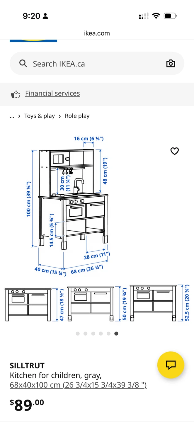 IKEA SILLTRUT Children's Play Kitchen - Gray - photo 3