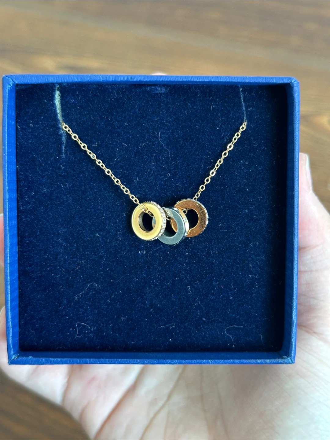 Swarovski Triple Ring Necklace - photo 5