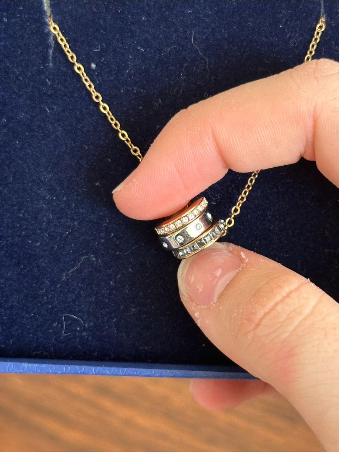 Swarovski Triple Ring Necklace - photo 3