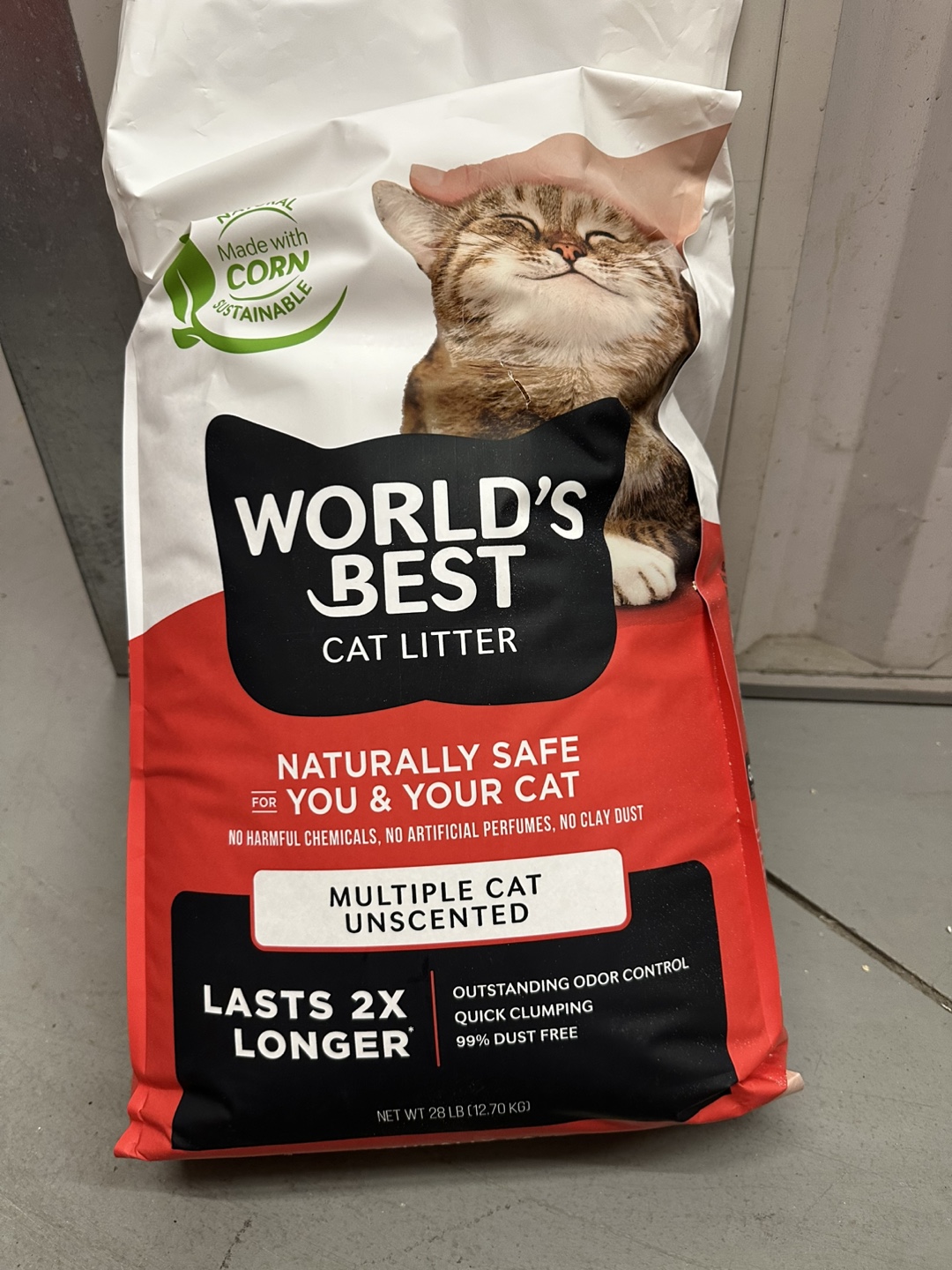 World's Best Cat Litter - Unscented - 28 lb Bag