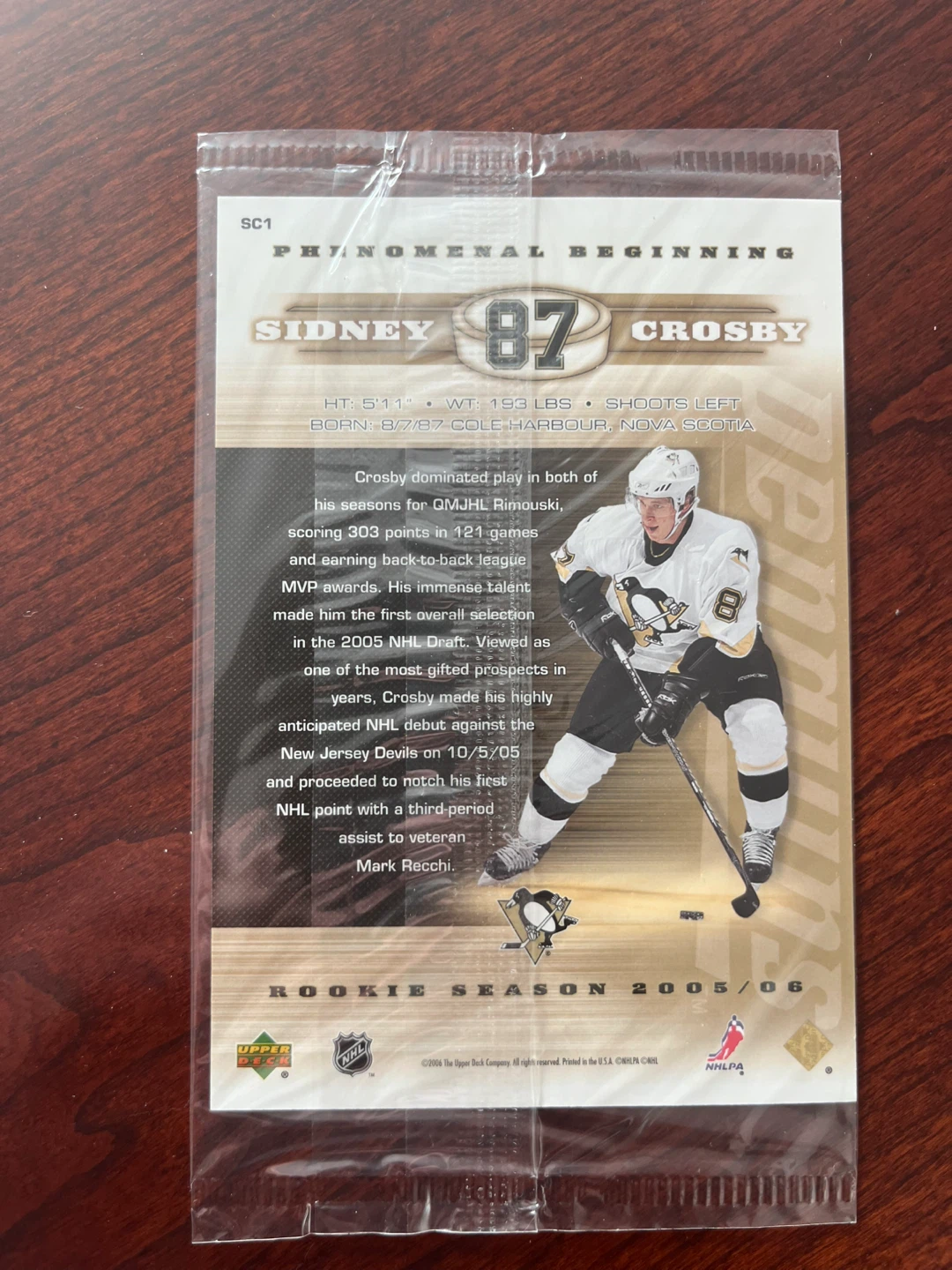 2005/06 Upper Deck Phenomenal Beginning Sidney Crosby - photo 2