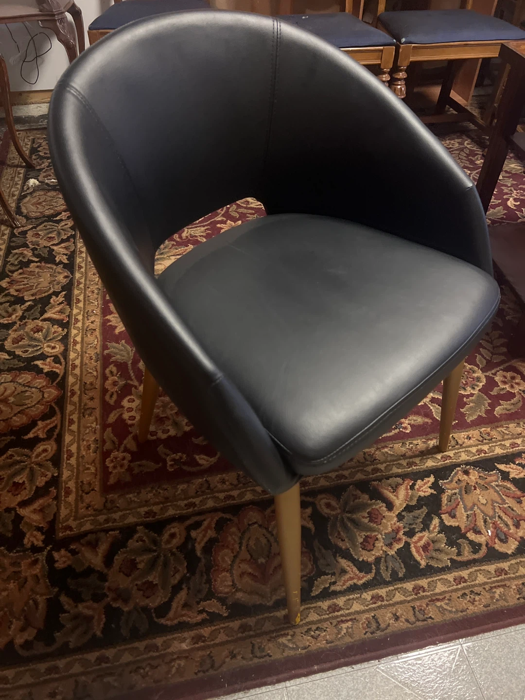 Sunpan Modern Home Black Upholstered Accent Chair