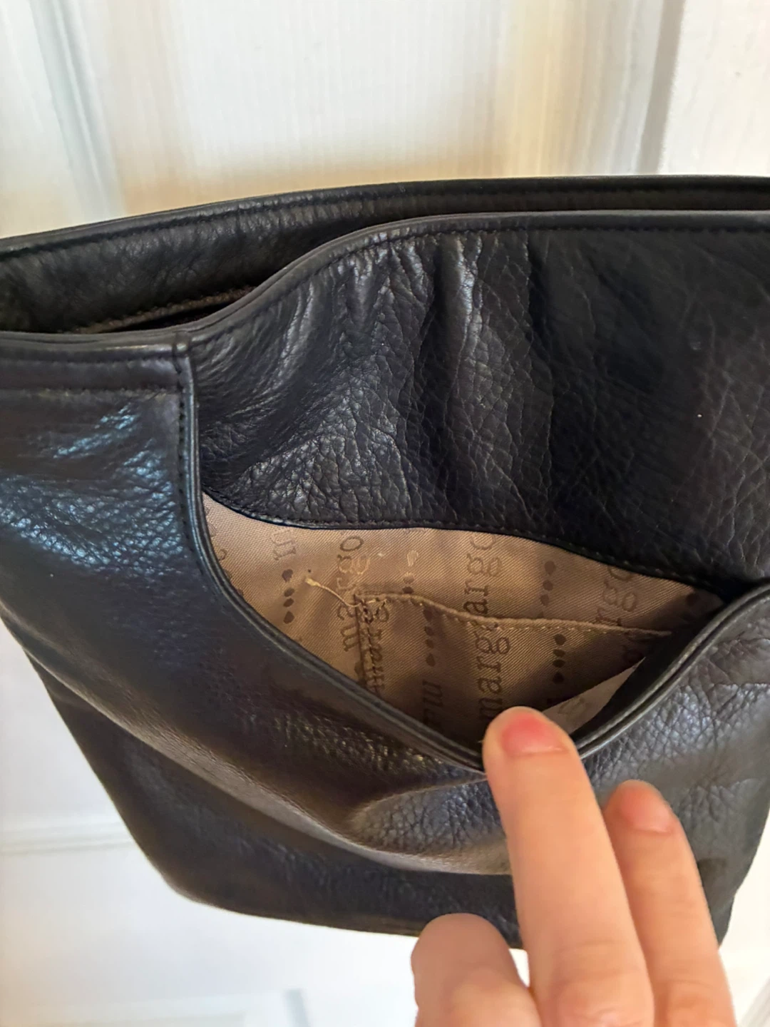 Black Leather Margot Crossbody Bag - photo 3
