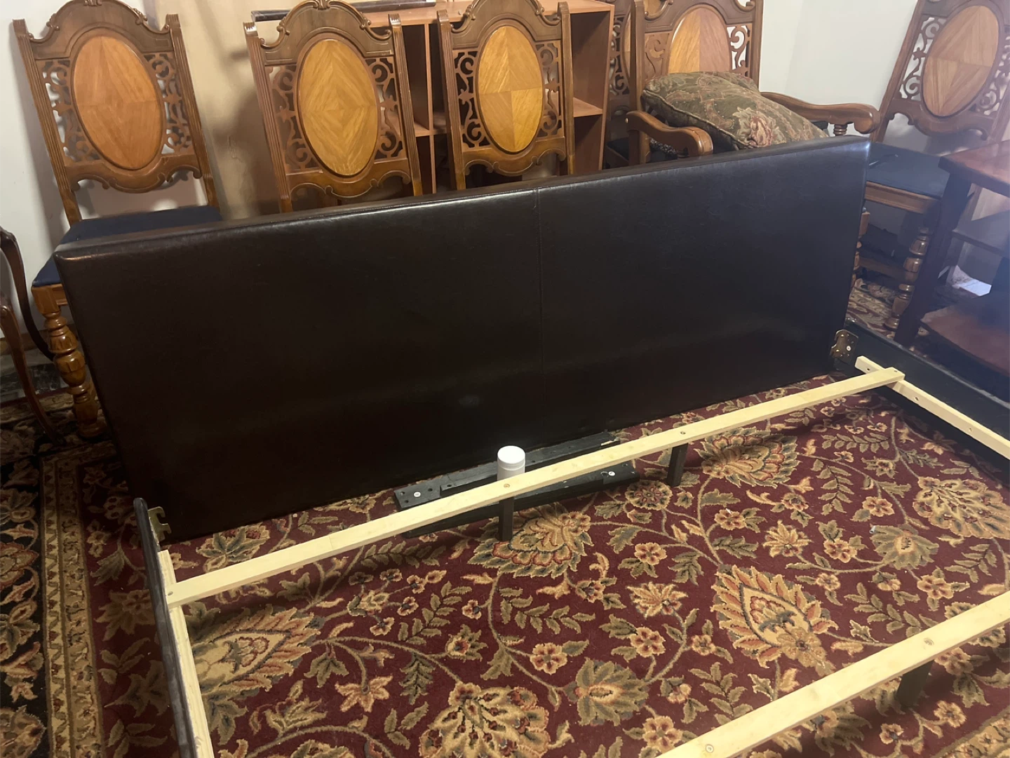 Coaster Fine Furniture Brown Upholstered Headboard and Bed Frame