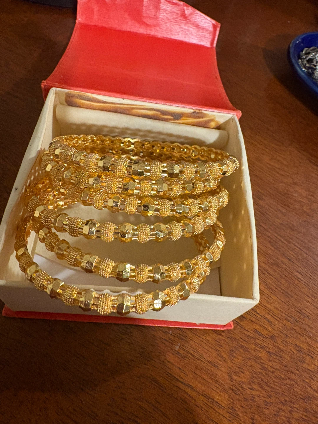 Set of 6 Gold-Tone Bangles - photo 2