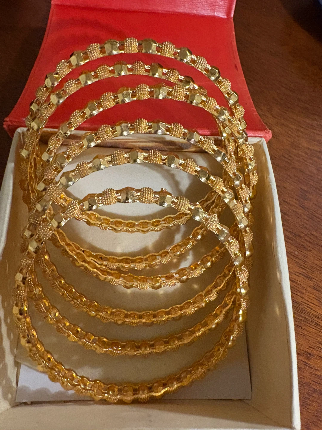 Set of 6 Gold-Tone Bangles