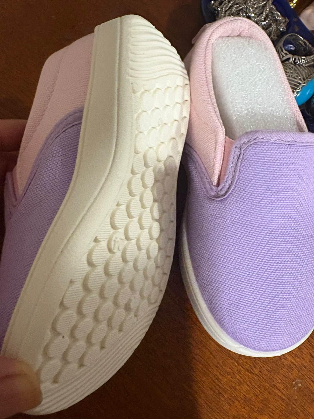 Kids Slip-on Shoes Size 160 Purple and Pink - photo 4
