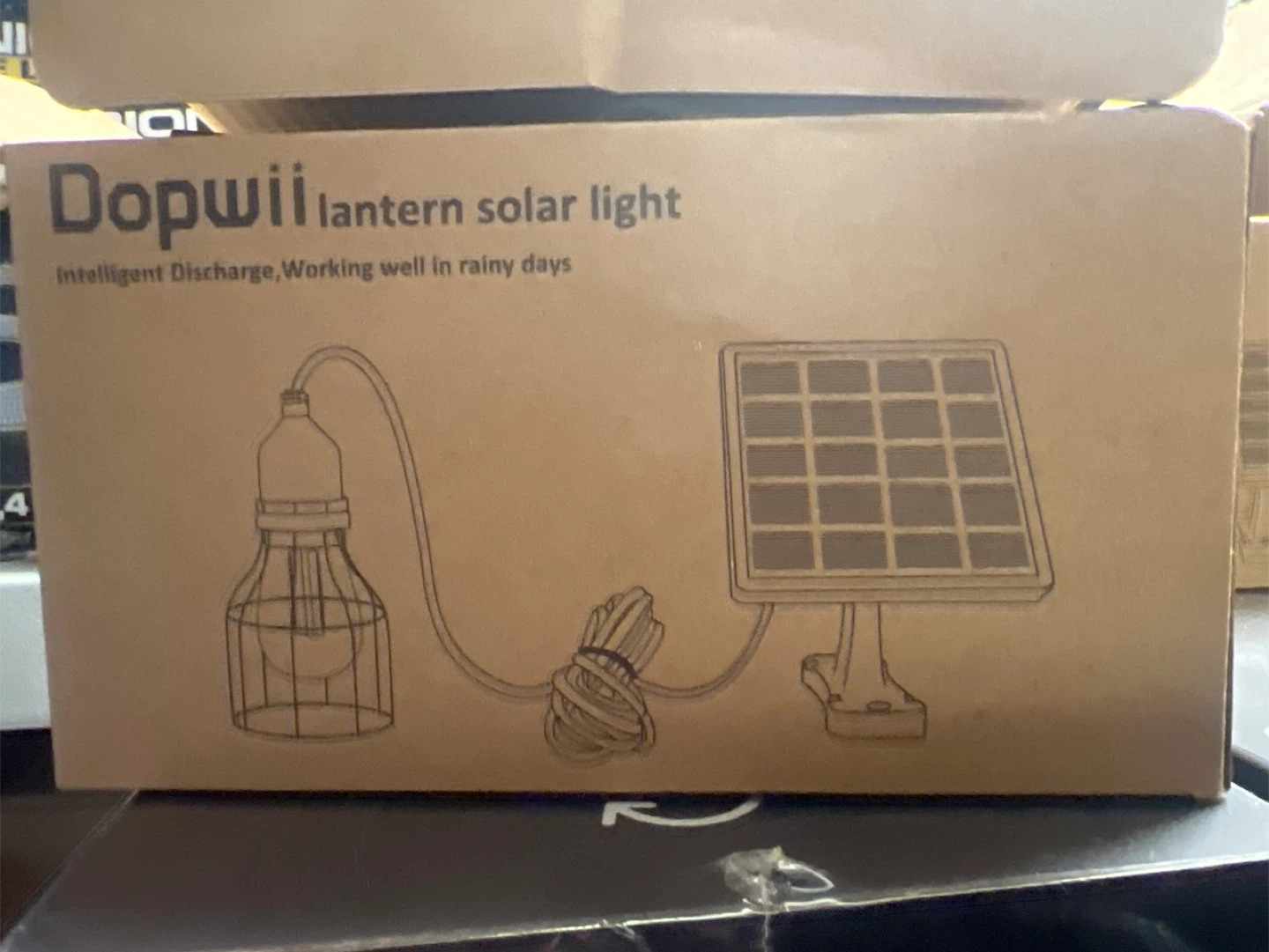 Dopwii Lantern Solar Light with Edison Bulb