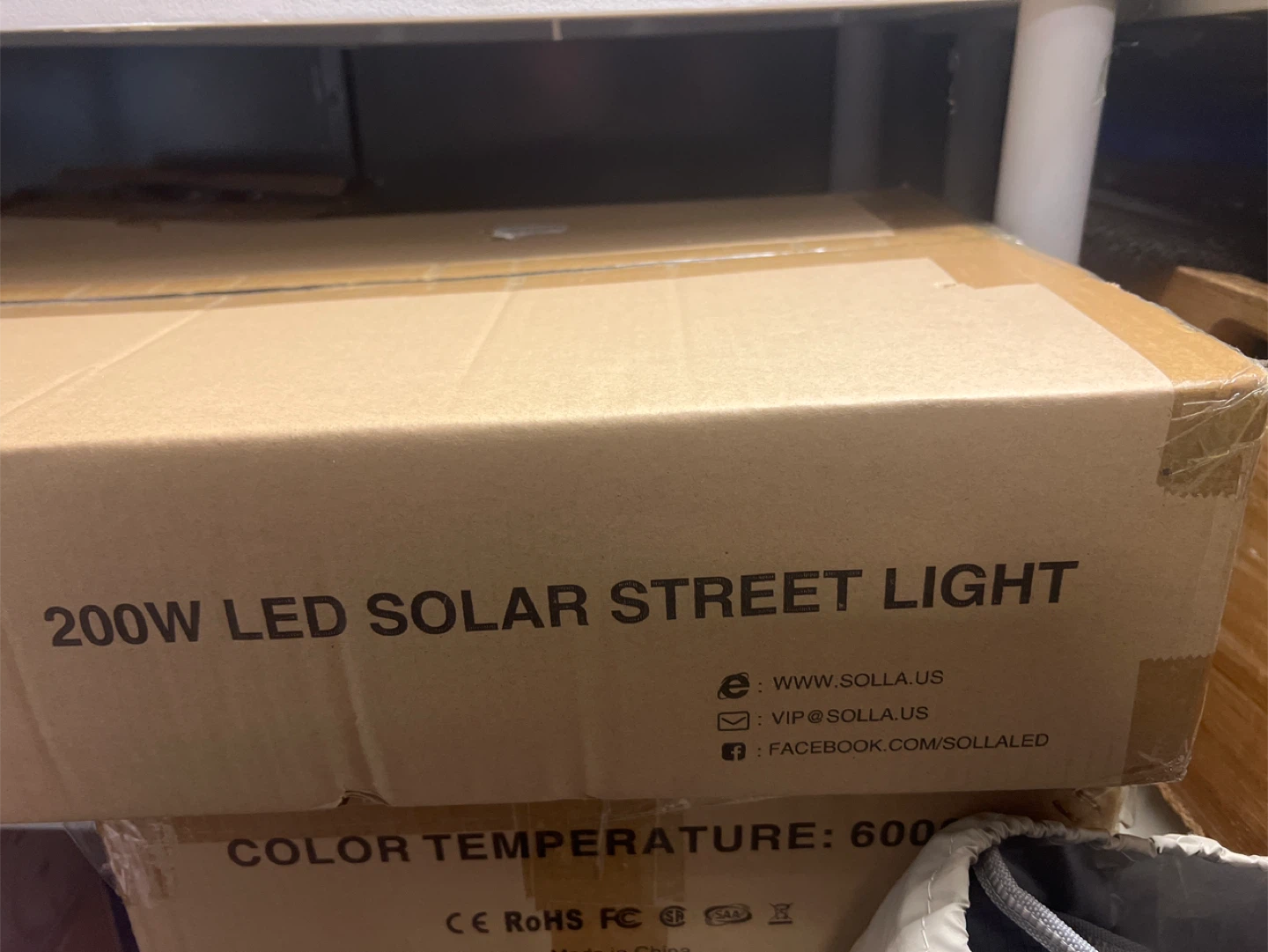 200W LED Solar Street Light 6000K