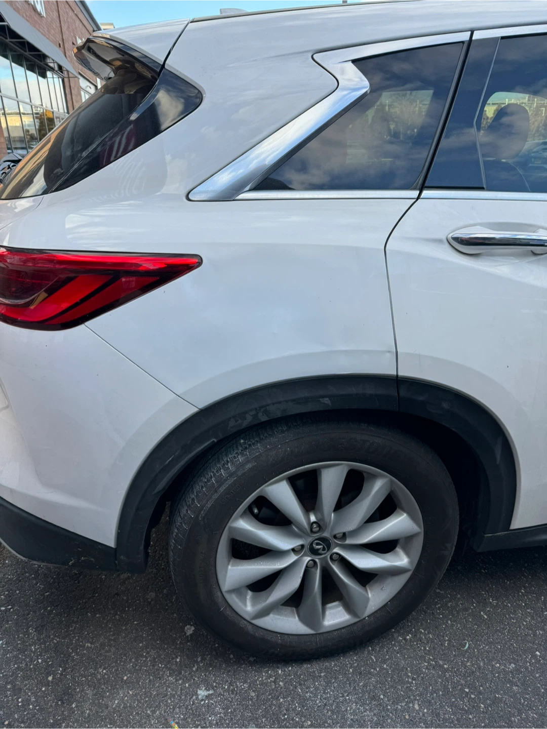 Damaged Rear Quarter Panel - Grey SUV - photo 2