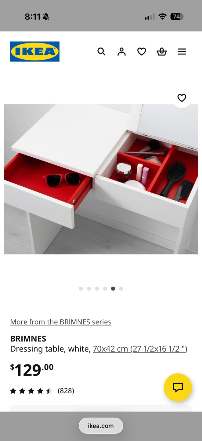 IKEA BRIMNES Dressing Vanity Table - photo 2