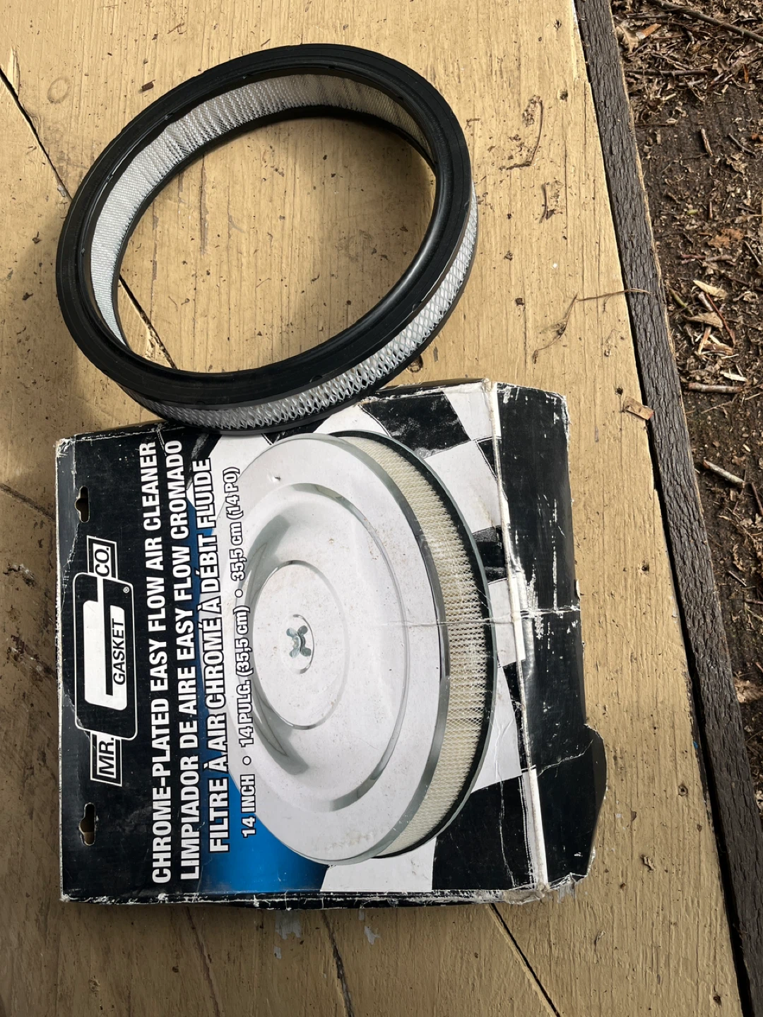 MR. GASKET Chrome-Plated Easy Flow Air Cleaner 14 Inch