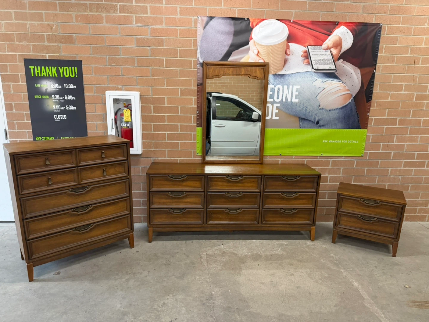MCM Dresser with Mirror, Tallboy and nightstand
