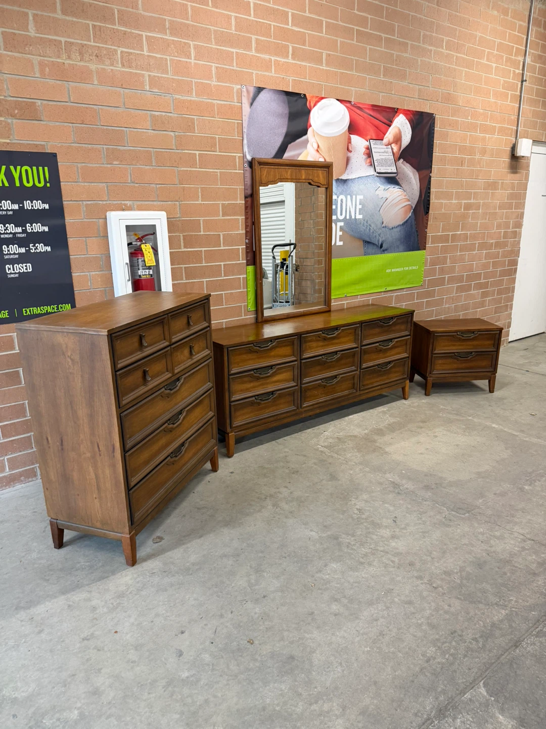 MCM Dresser with Mirror, Tallboy and nightstand - photo 2