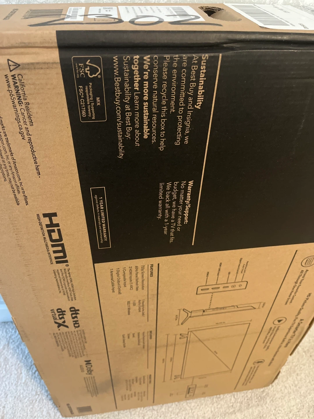Brand new still in box 32”Insignia tv