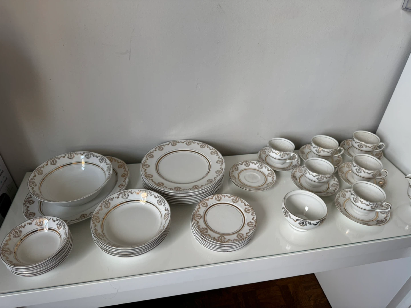Vintage Alfred Meakin dinnerware set 22k gold - photo 2
